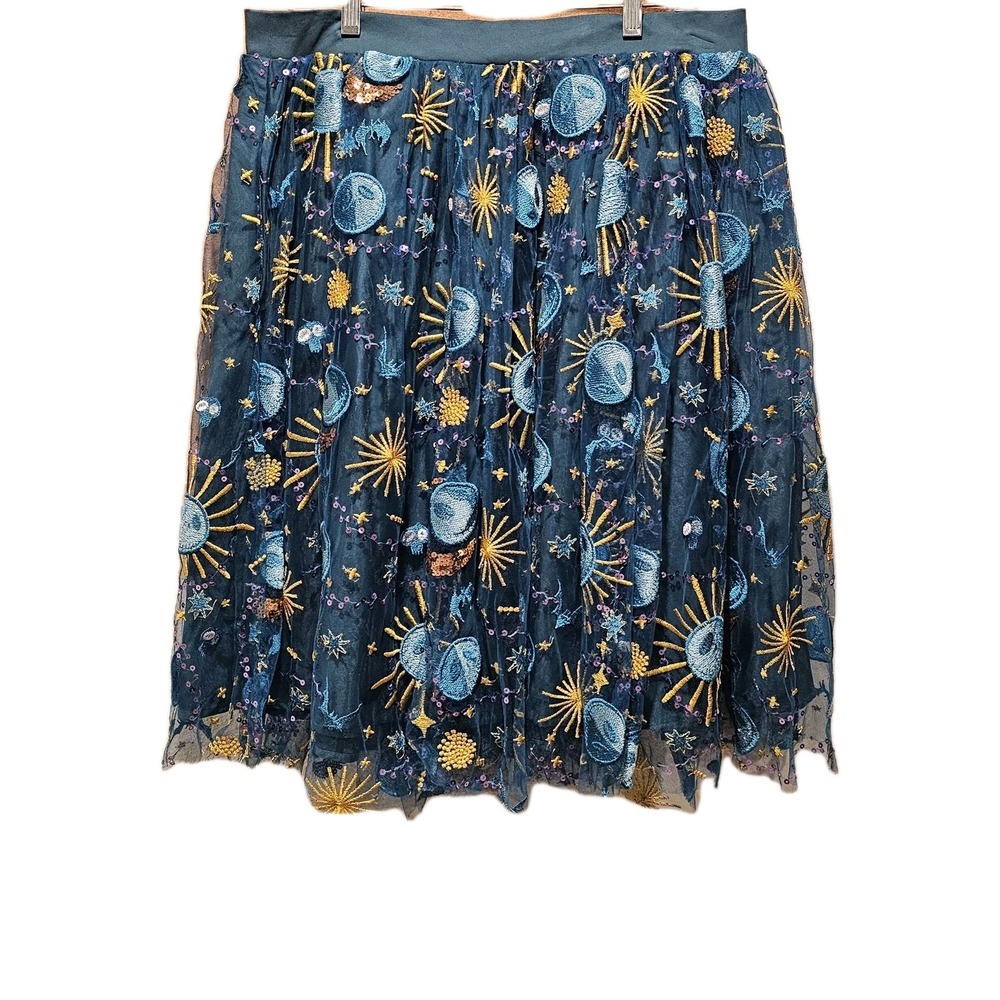 Disney Her Universe Nightmare Before‎ Christmas Jack Skirt Embroidered XL NWT